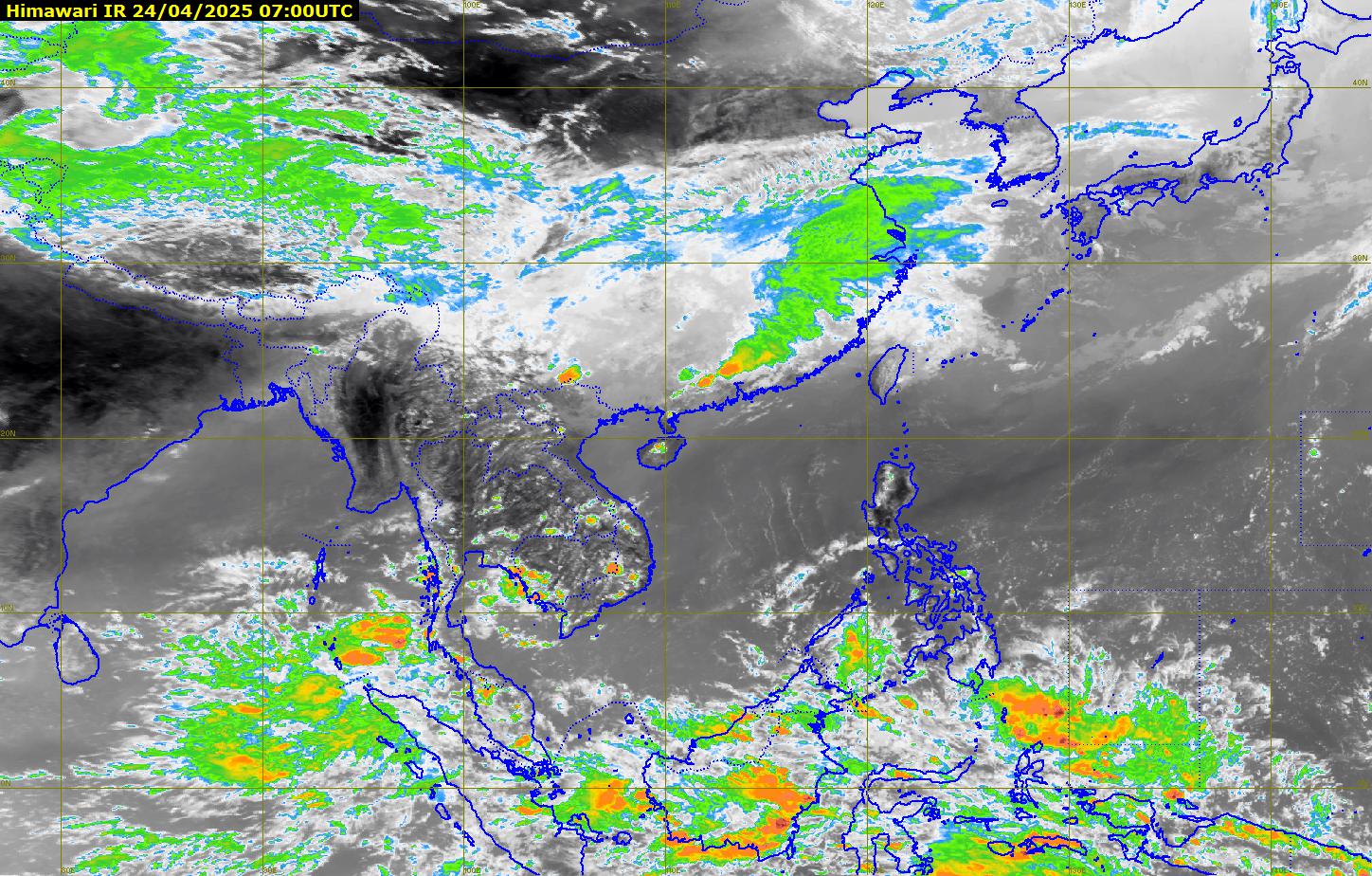 Thailand weather satellite image